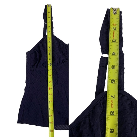 VICTORIA'S SECRET Gold Label Navy‎ Blue Milkmaid Style Cami Tank Top Size S - Picture 9 of 10